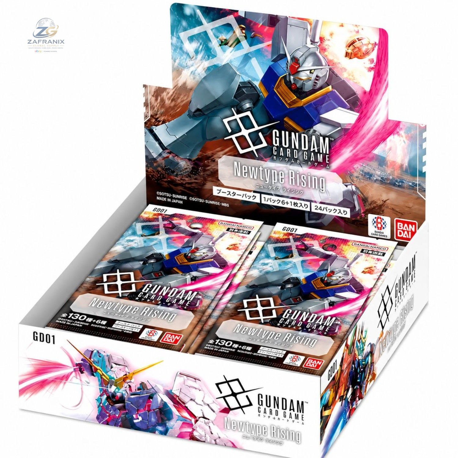 Bandai Gundam Card Game: Newtype Rising Booster Box (GD01) *NEW & SEALED*
