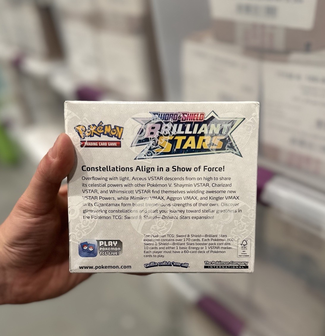 Pokémon TCG Sword & Shield Brilliant Stars Booster Box Factory Sealed 36 Packs