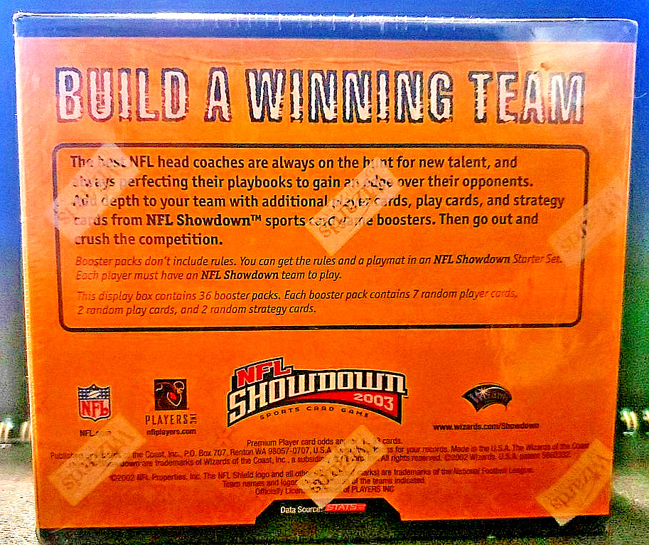 2003 NFL Showdown Sports Card Game Booster Box, Extremely Rare!!!