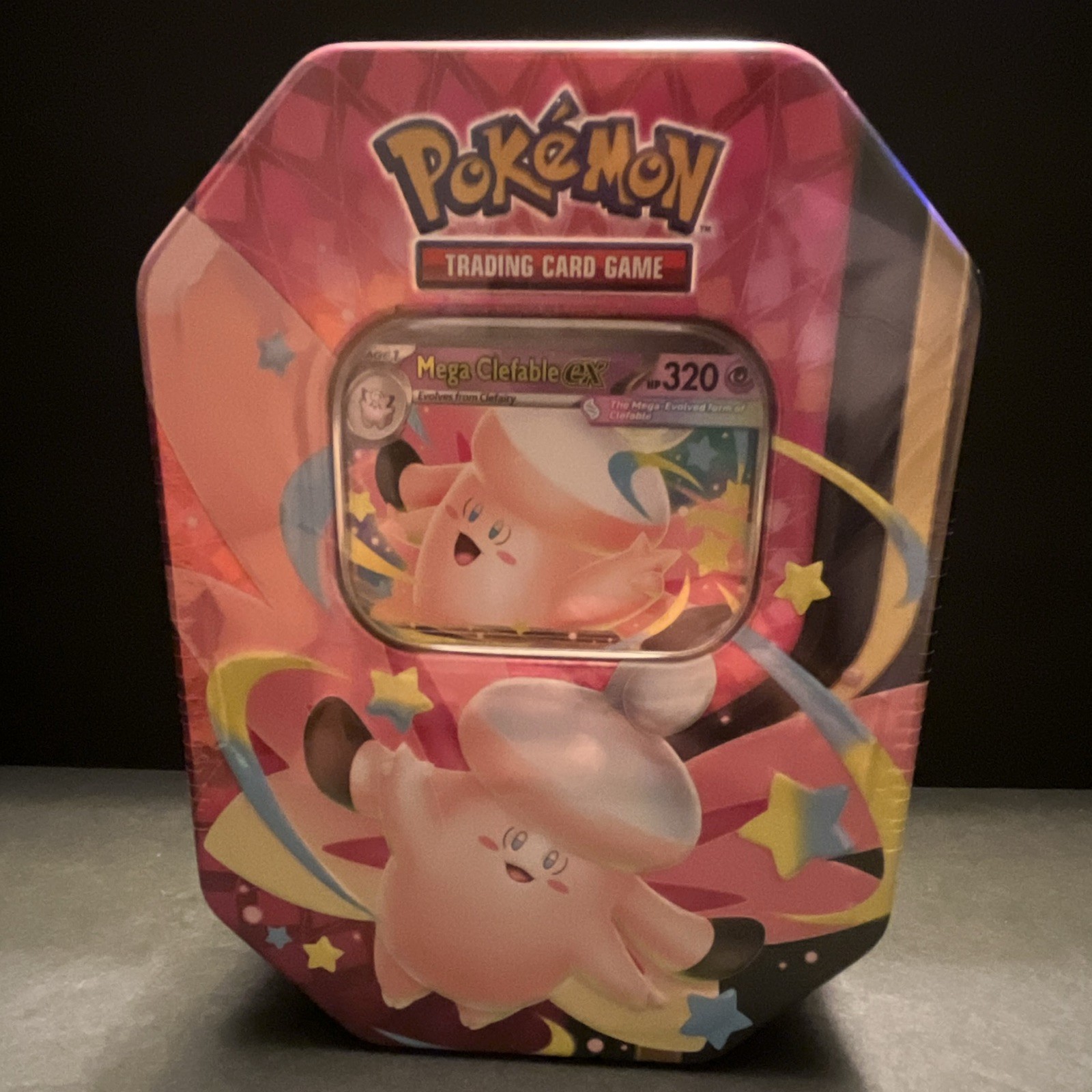 Pokémon TCG Mega Moonlit Tin Mega Clefable ex Sealed English 2021