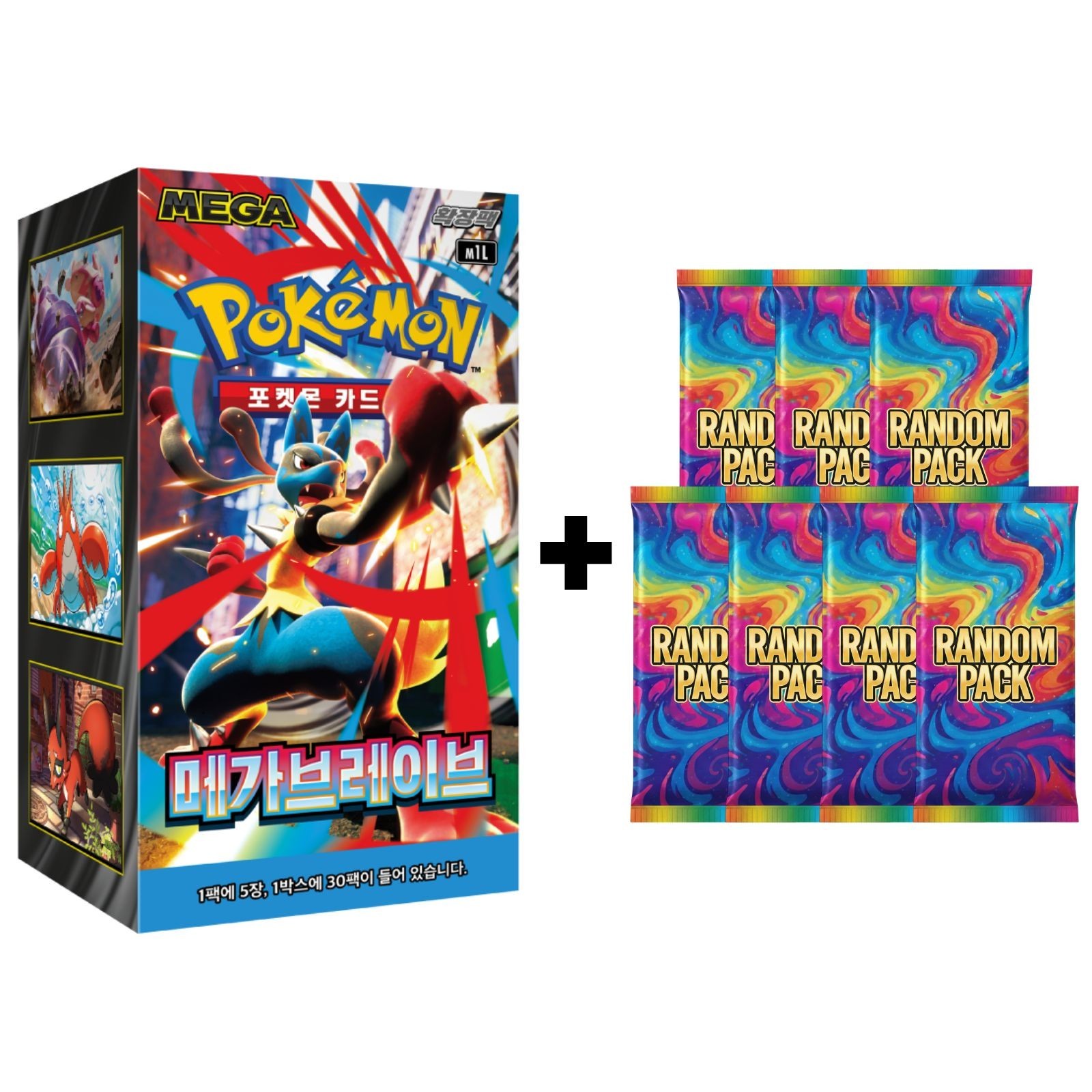 Pokemon Cards Mega Brave Booster Box FACTORY SEALED Korean NEW (+7 Bonus Packs)