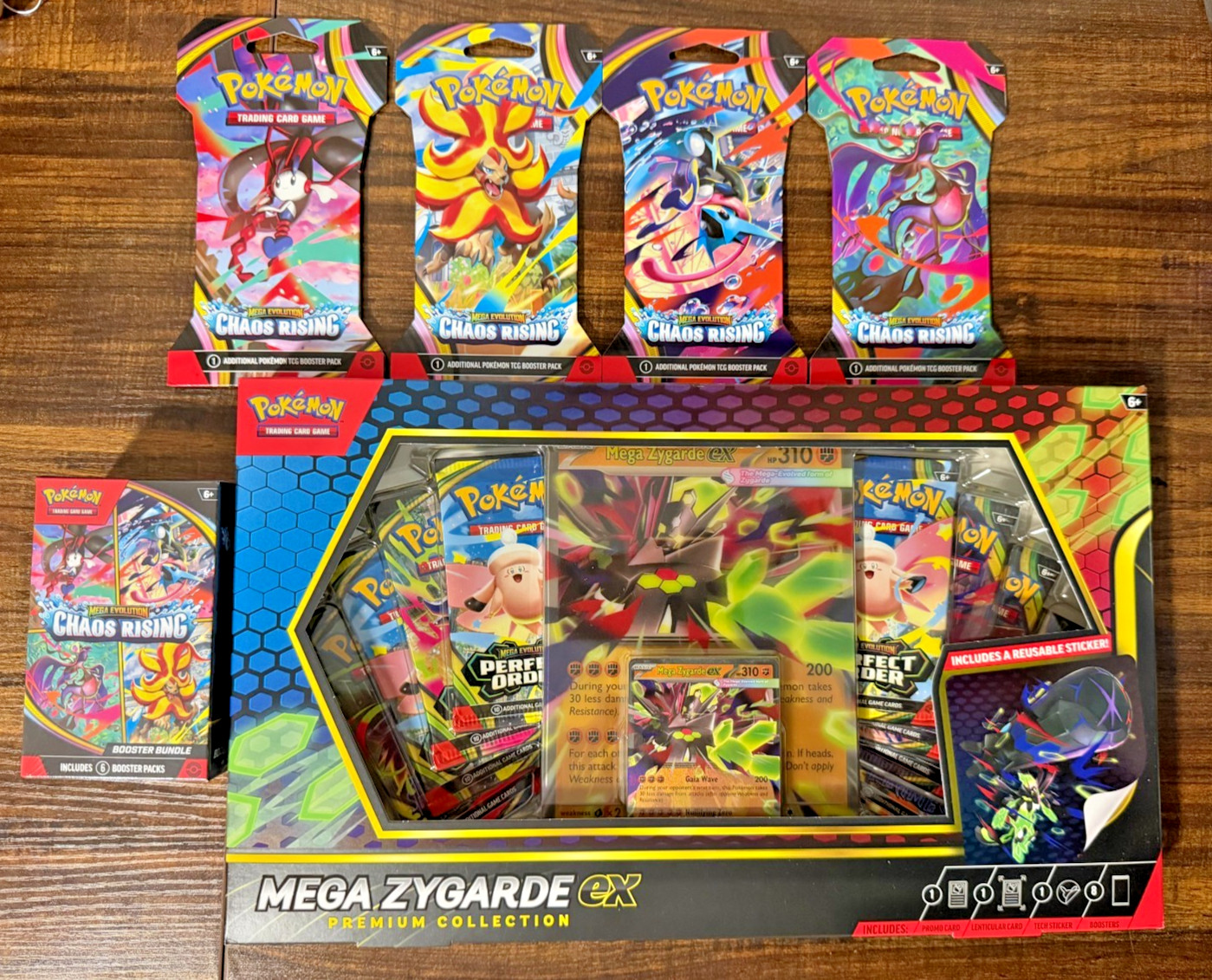 Pokémon Mega Zygarde EX Premium Collection,Chaos Rising Booster bundle & Art Set