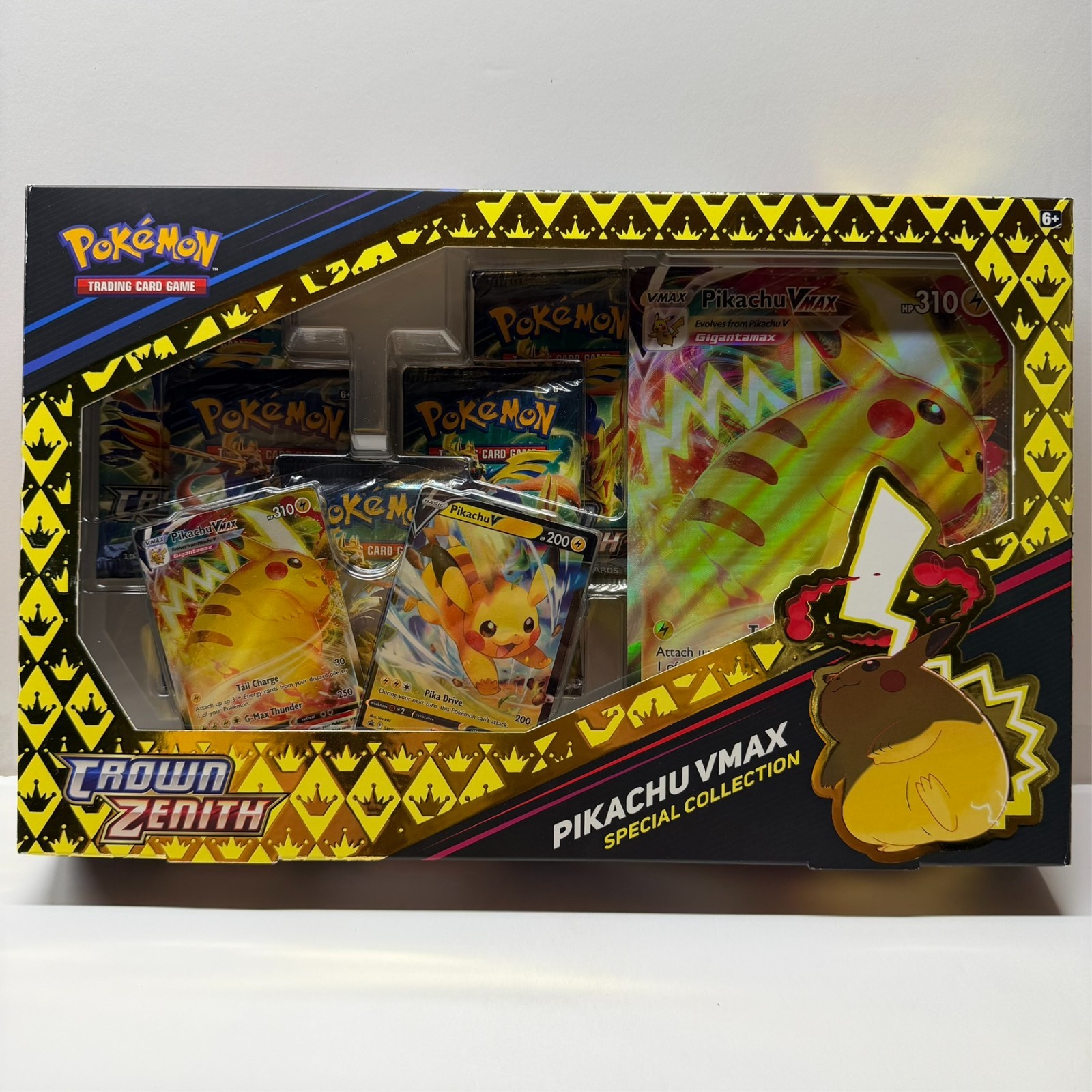 Pokemon Pikachu VMAX Special Collection Crown Zenith 5 Packs 2 Promos 1 Jumbo
