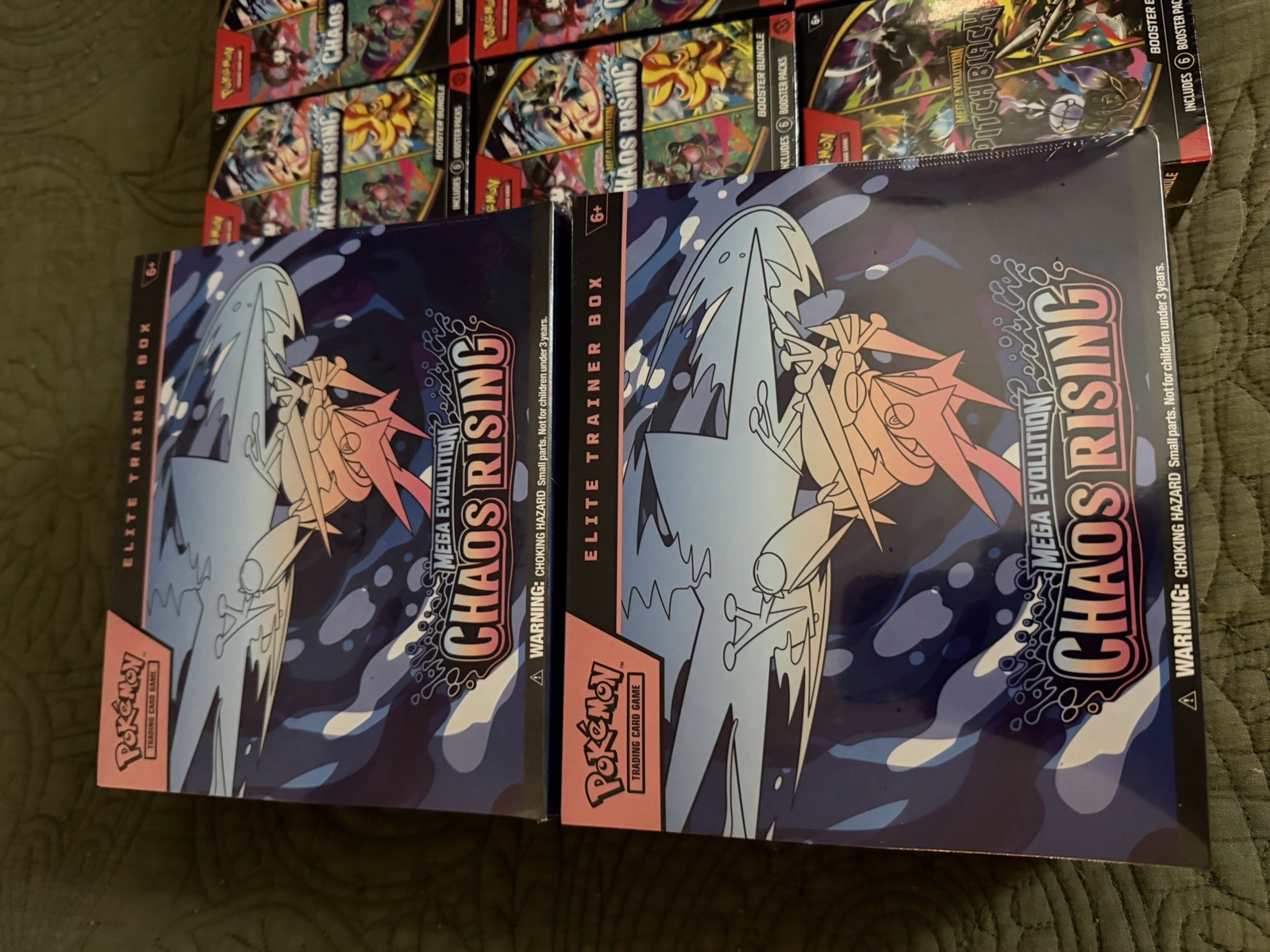 Pokemon Chaos Rising Pitch Black Booster Bundle Lot Of 12 + 4 ETB Brand New