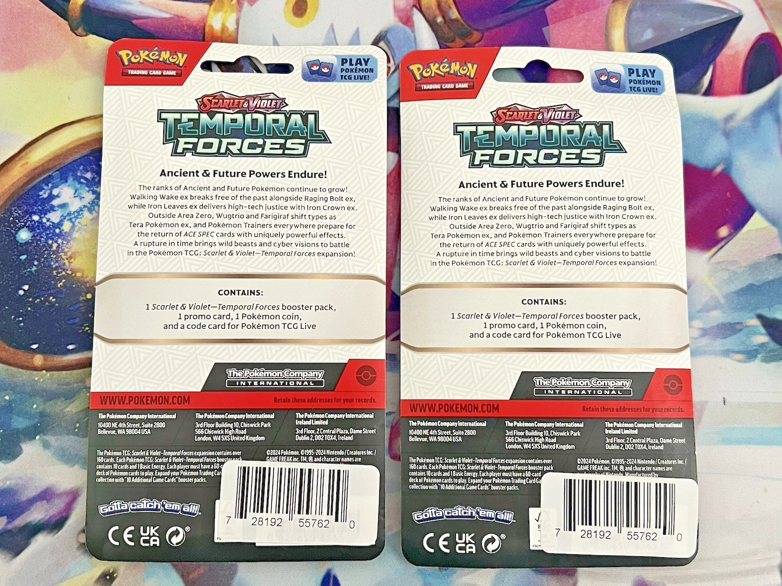 2 Temporal Forces Blister Packs (Bellibolt & Carvanha) Pokemon Factory SEALED