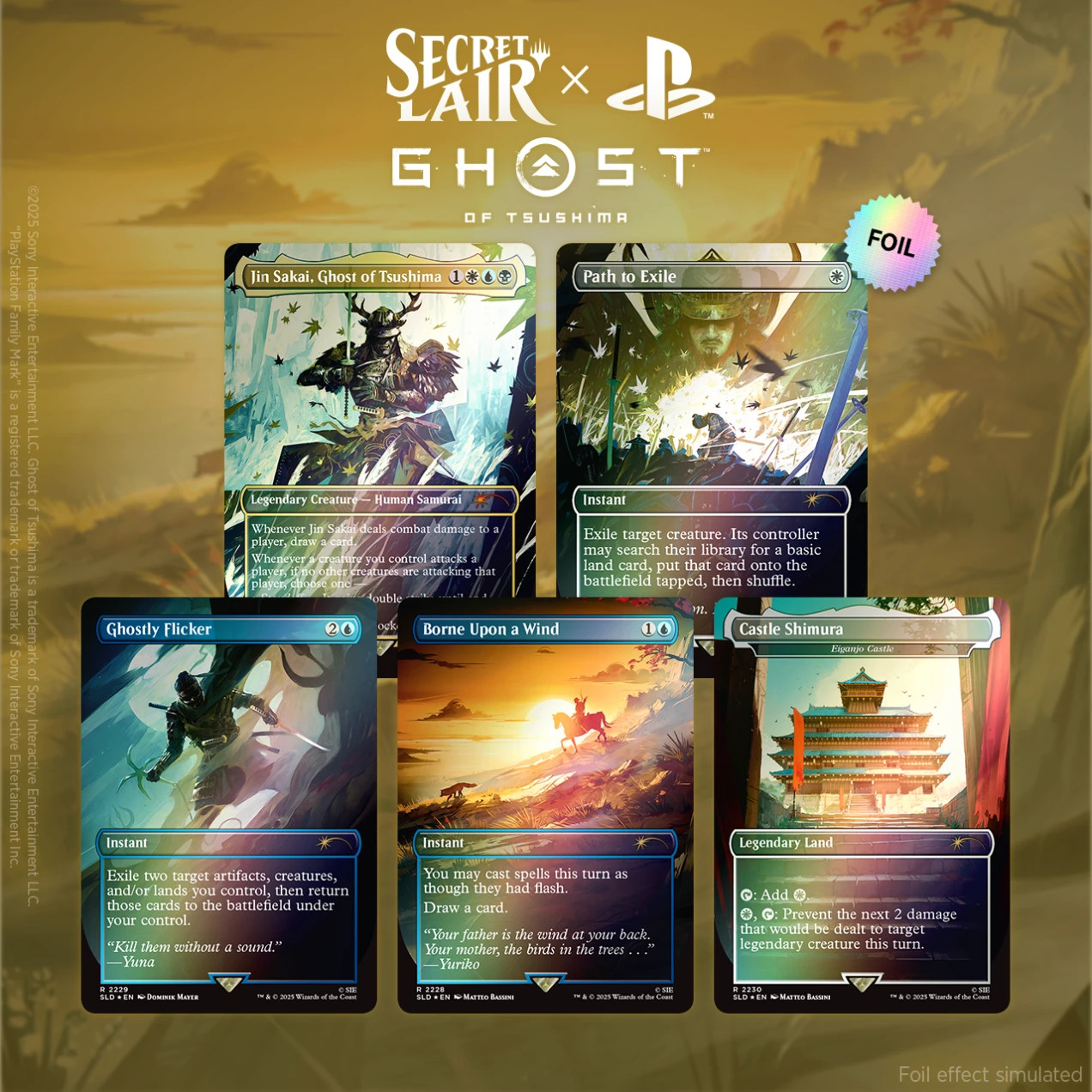 Magic the Gathering MTG Secret Lair x Ghost of Tsushima (Foil)