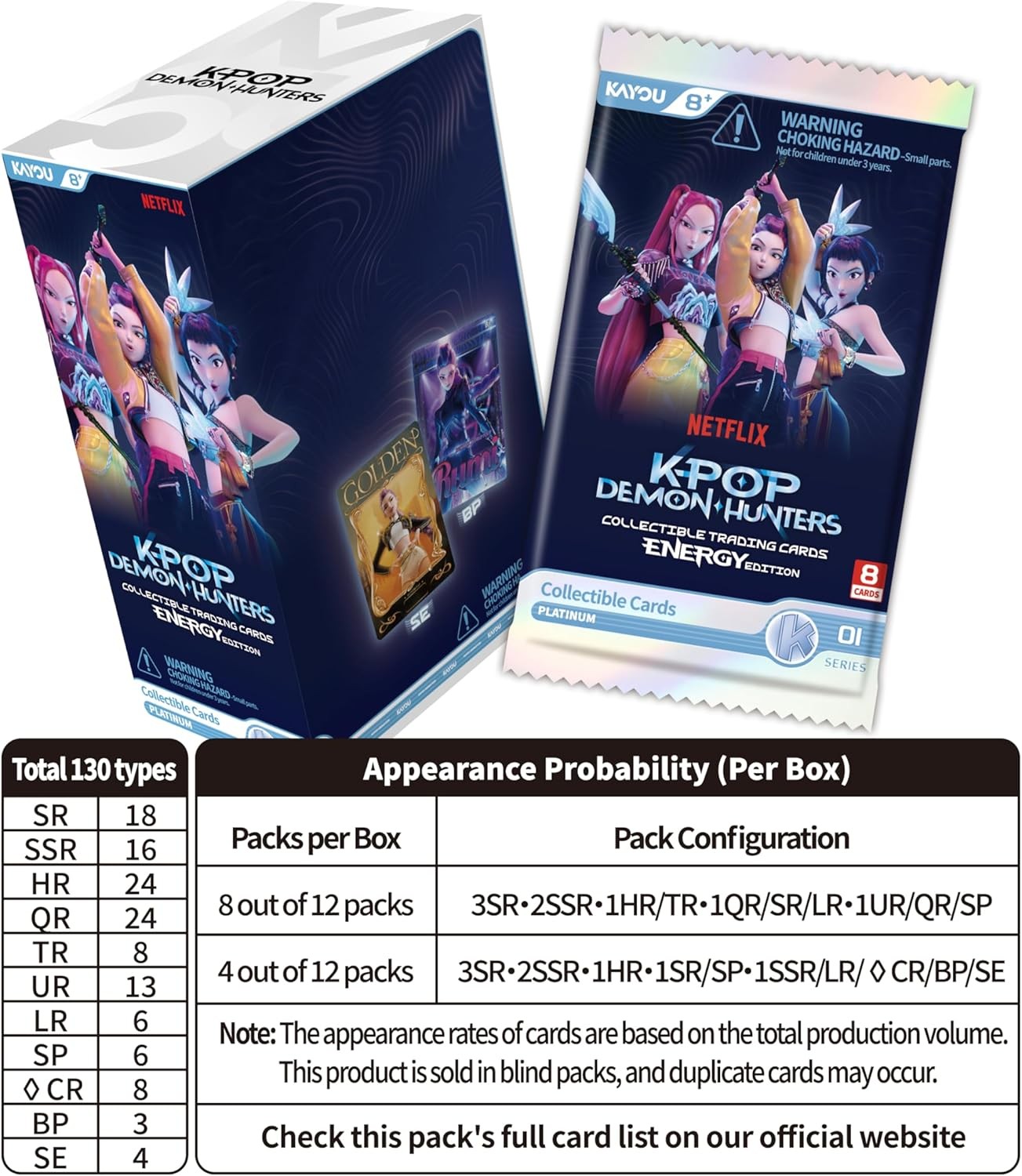 FREE SHIP KAYOU Kpop Demon Hunters Energy Edition 4 Display Boxes +1 PROMO Card