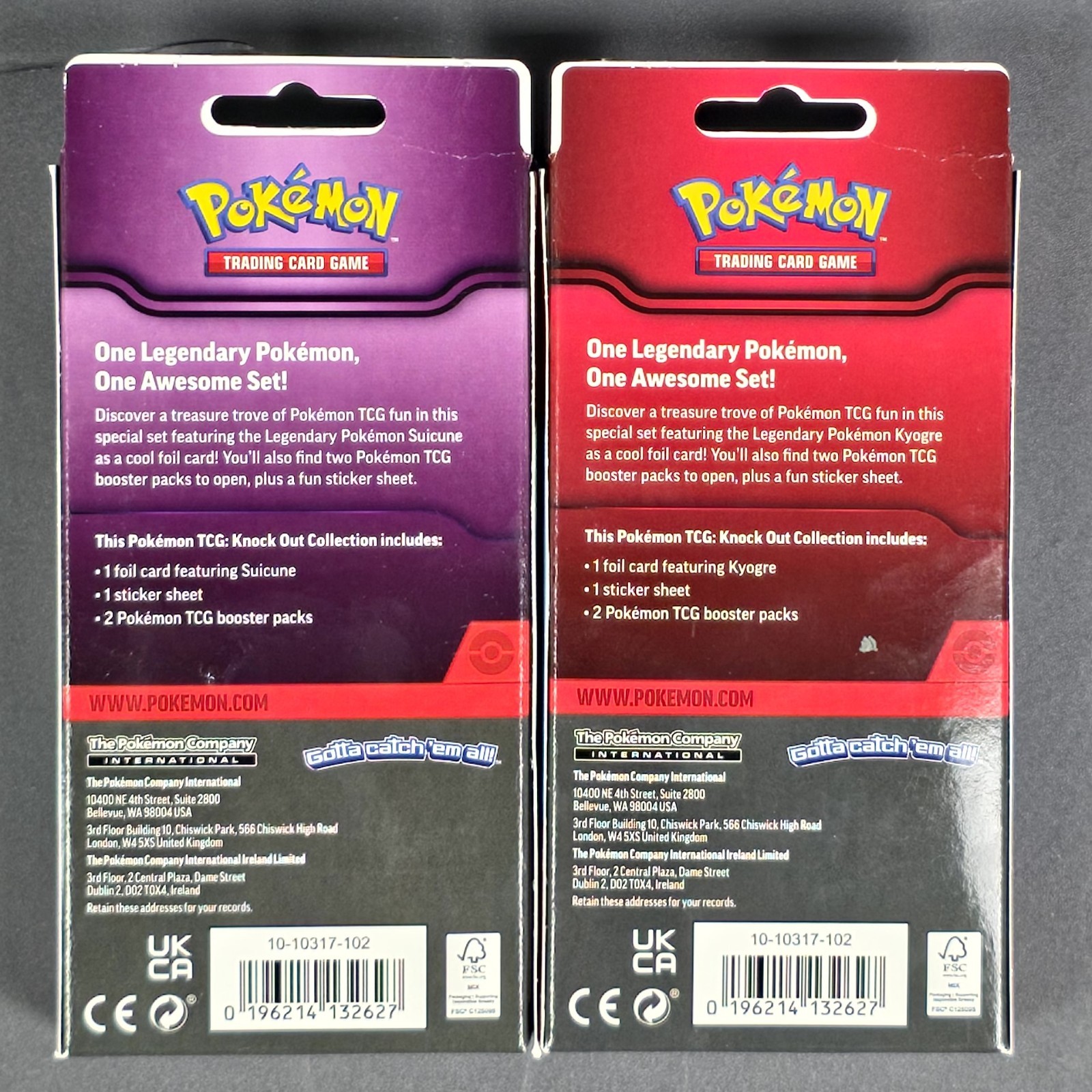 Pokémon TCG: 2026 Knock Out Collection Set of 2 Kyogre + Suicune – New & Sealed
