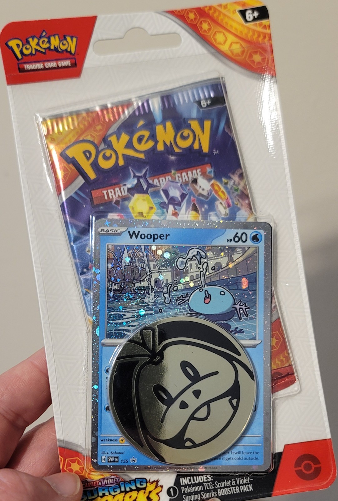 Pokemon DOUBLE SWIRL Holo Bleed Pachirisu Promo- x2 Surging Sparks Blister Packs