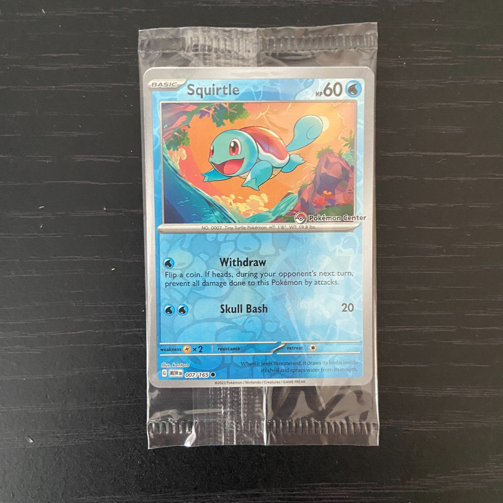 Squirtle Pokemon Center Exclusive 007/165 Pokemon TCG Promo Near Mint