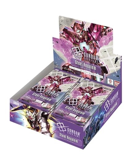 Bandai Gundam Card Game Booster Pack Steel Requiem GD03 Box 24 Pack Set TCG