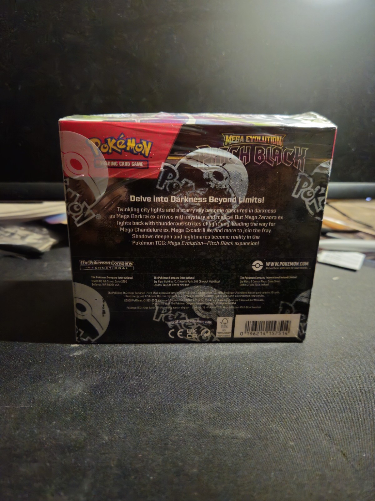 Pokémon TCG: Mega Evolution Pitch Black Booster Display Box (36 Packs)