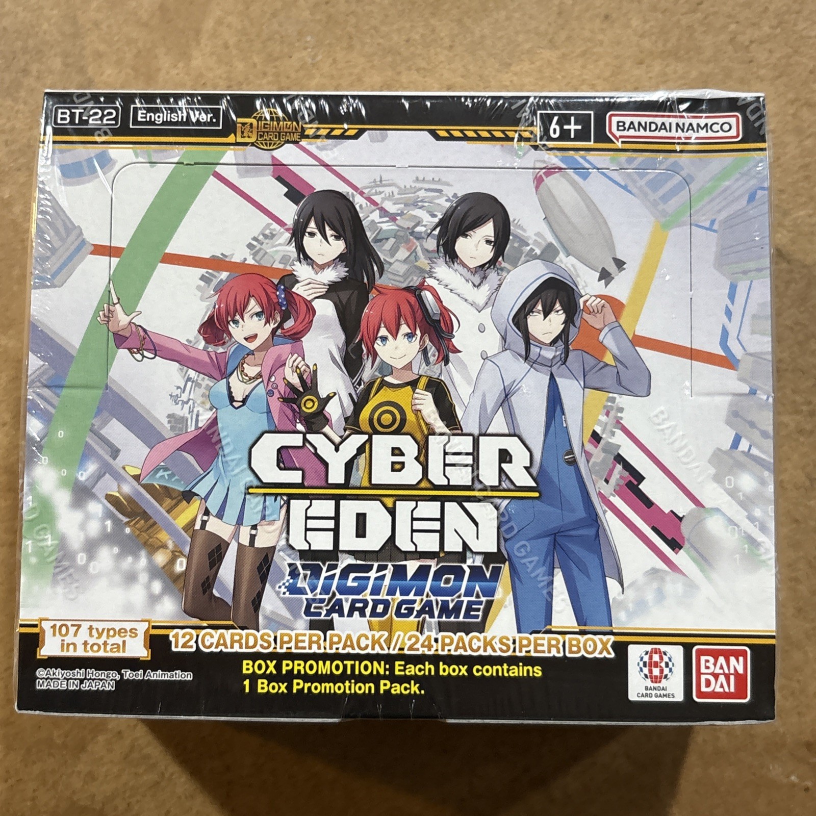Digimon Cyber Eden (BT22) Booster Box Sealed Free Shipping Card Game Bandai