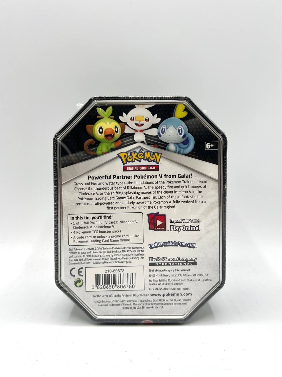 Pokemon Galar Tin Inteleon V Sealed Promo Italian Sealed Promo 4 sachets