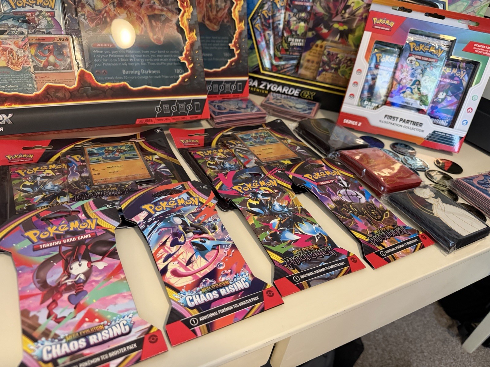 Pokemon 3 Charizard EX SC 2 Mega Zygarde PC First Partner IR Pitch Black BUNDLE