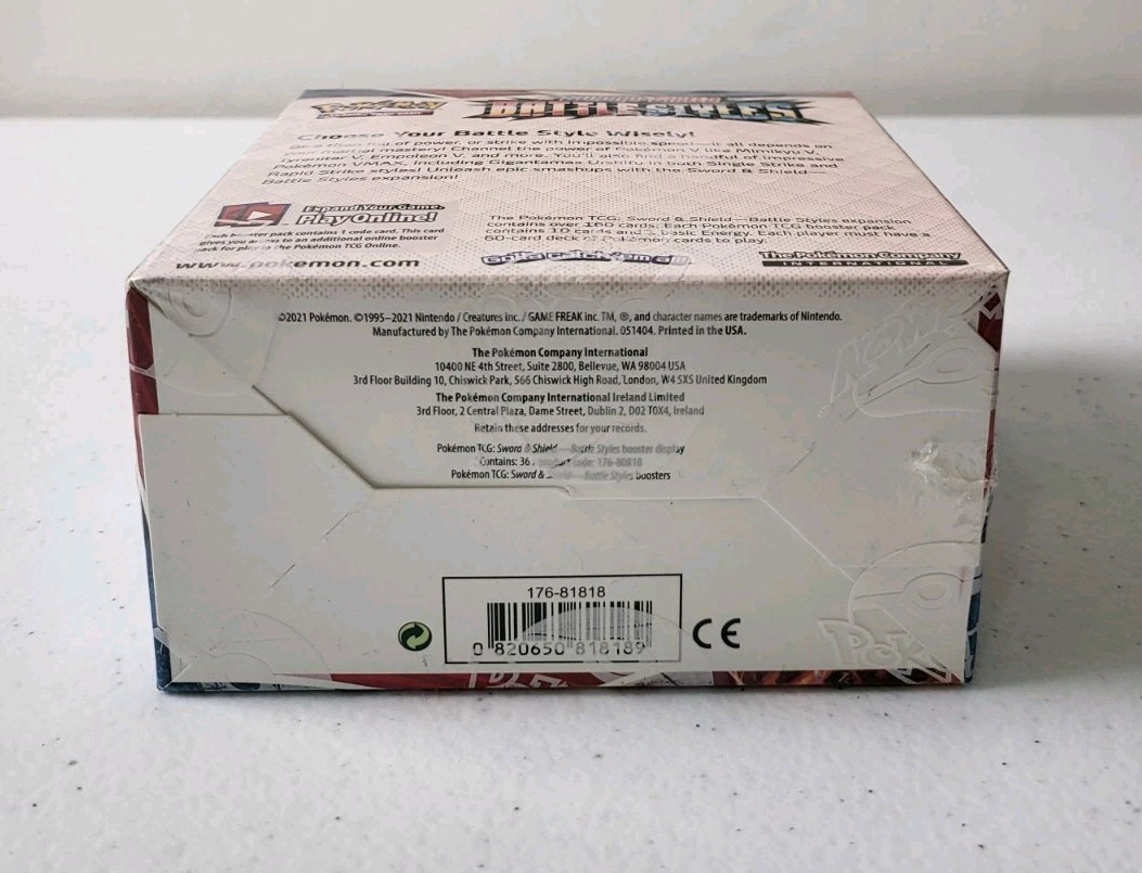 Pokémon TCG: Sword & Shield: Battle Styles Booster Box BRAND NEW/FACTORY SEALED