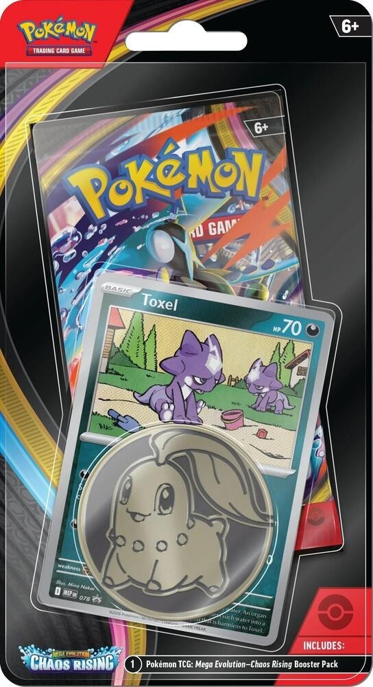 Pokemon ME04 Chaos Rising Checklane Blister [Toxel 078, Swirl🌀] *New, Sealed✅*