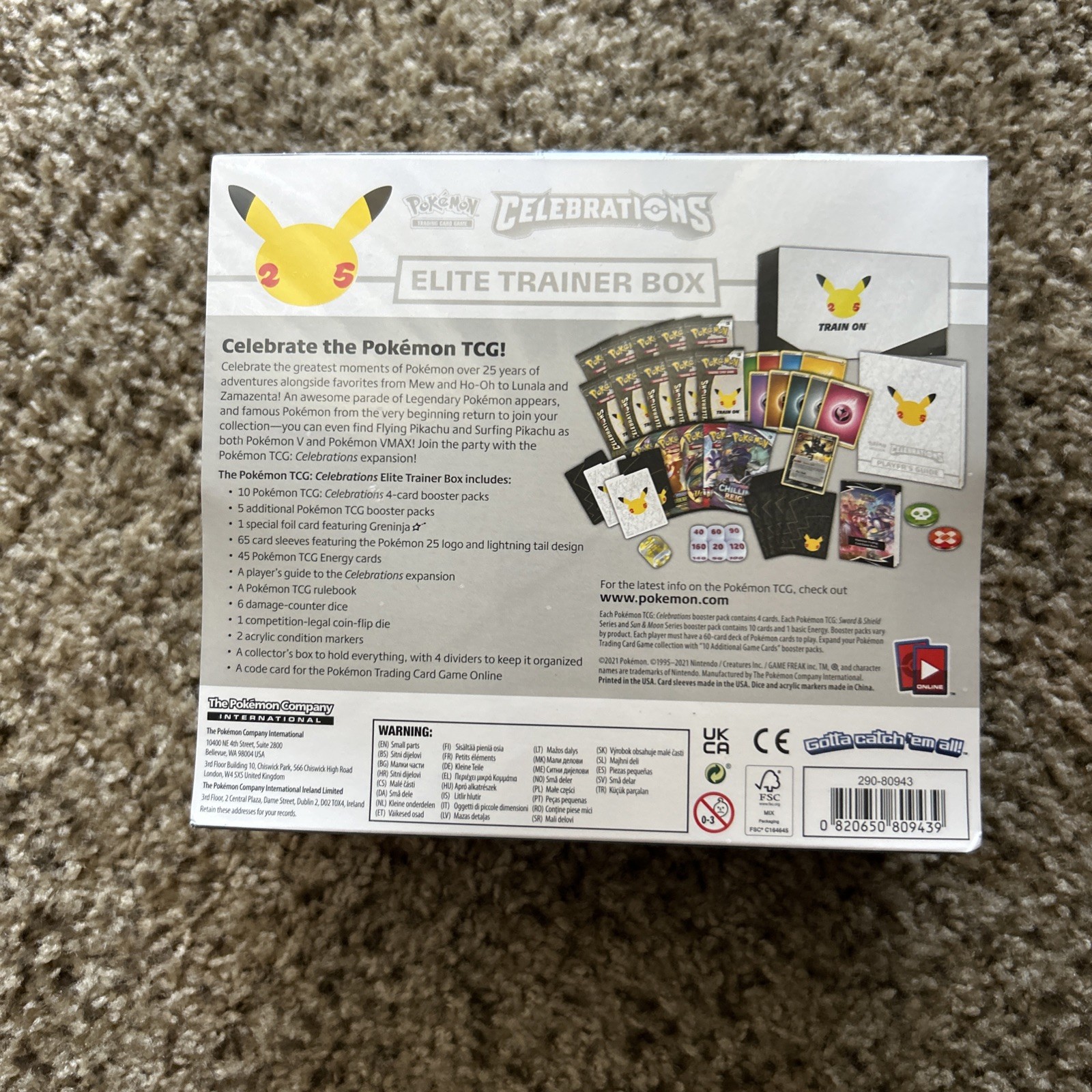 Pokémon: 25th Anniversary Celebrations Elite Trainer Box (2021) FACTORY SEALED