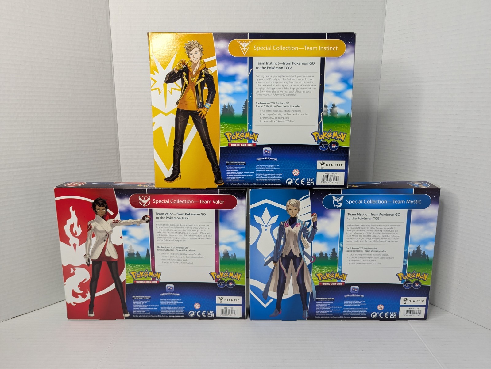 Pokémon TCG: Pokémon GO Special Team Collection Box Set X3- 18 Packs New Sealed