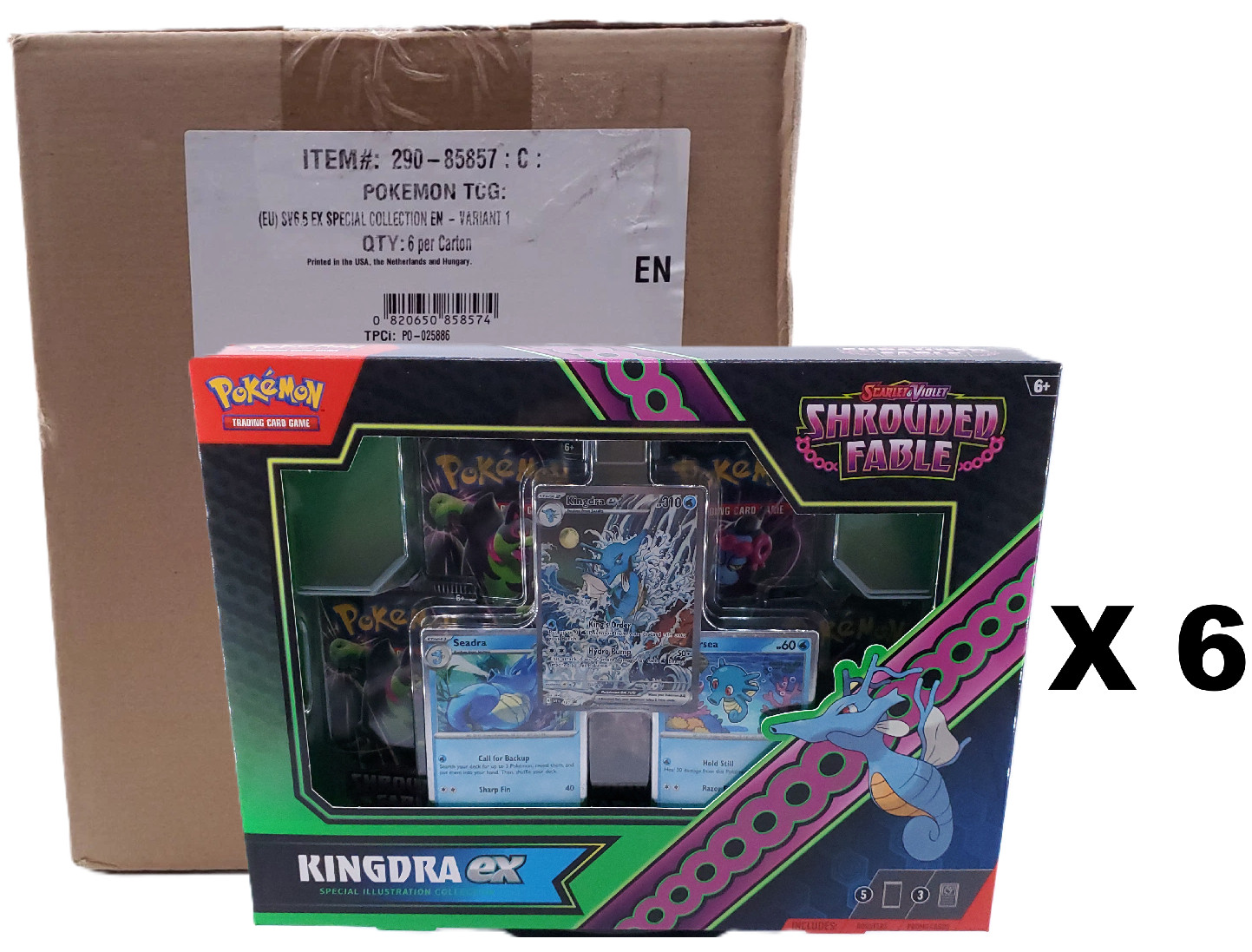 Pokemon TCG Shrouded Fable Kingdra ex Special Collection x6