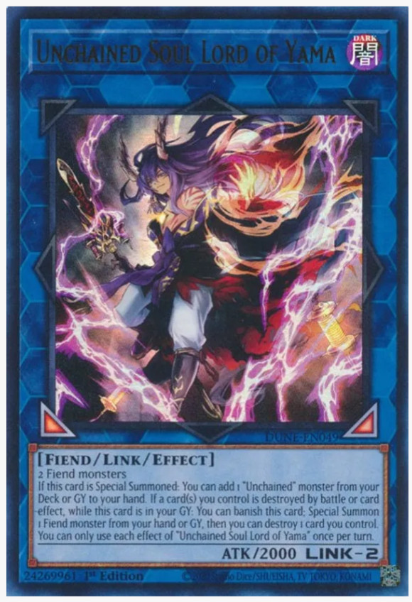 Yu-gi-oh! Unchained Soul Lord of Yama (Ultra Rare) – Near Mint condition