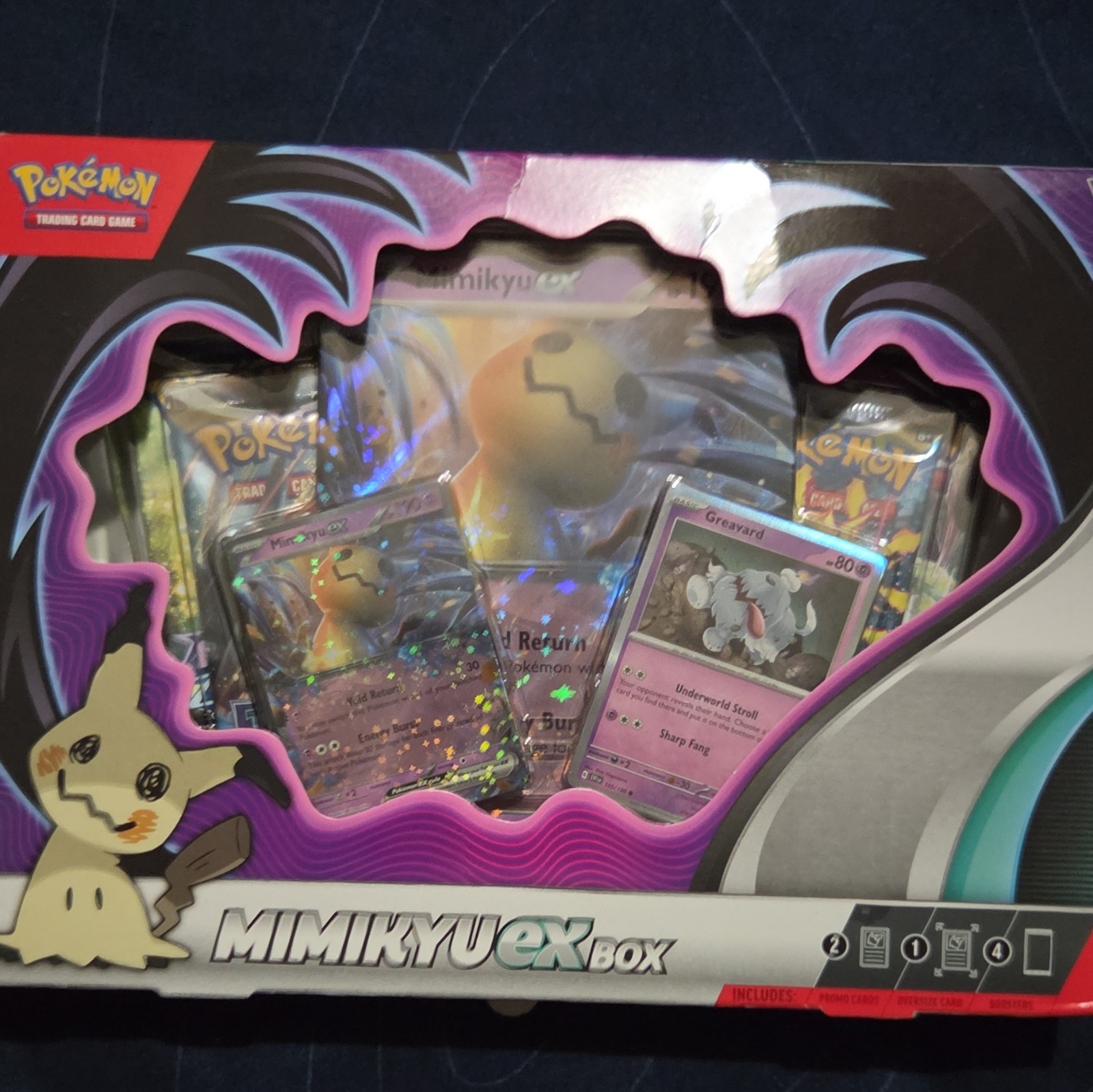 Pokémon TCG Mimikyu ex Box – Mimikyu & Greavard Promo Cards, English 2023