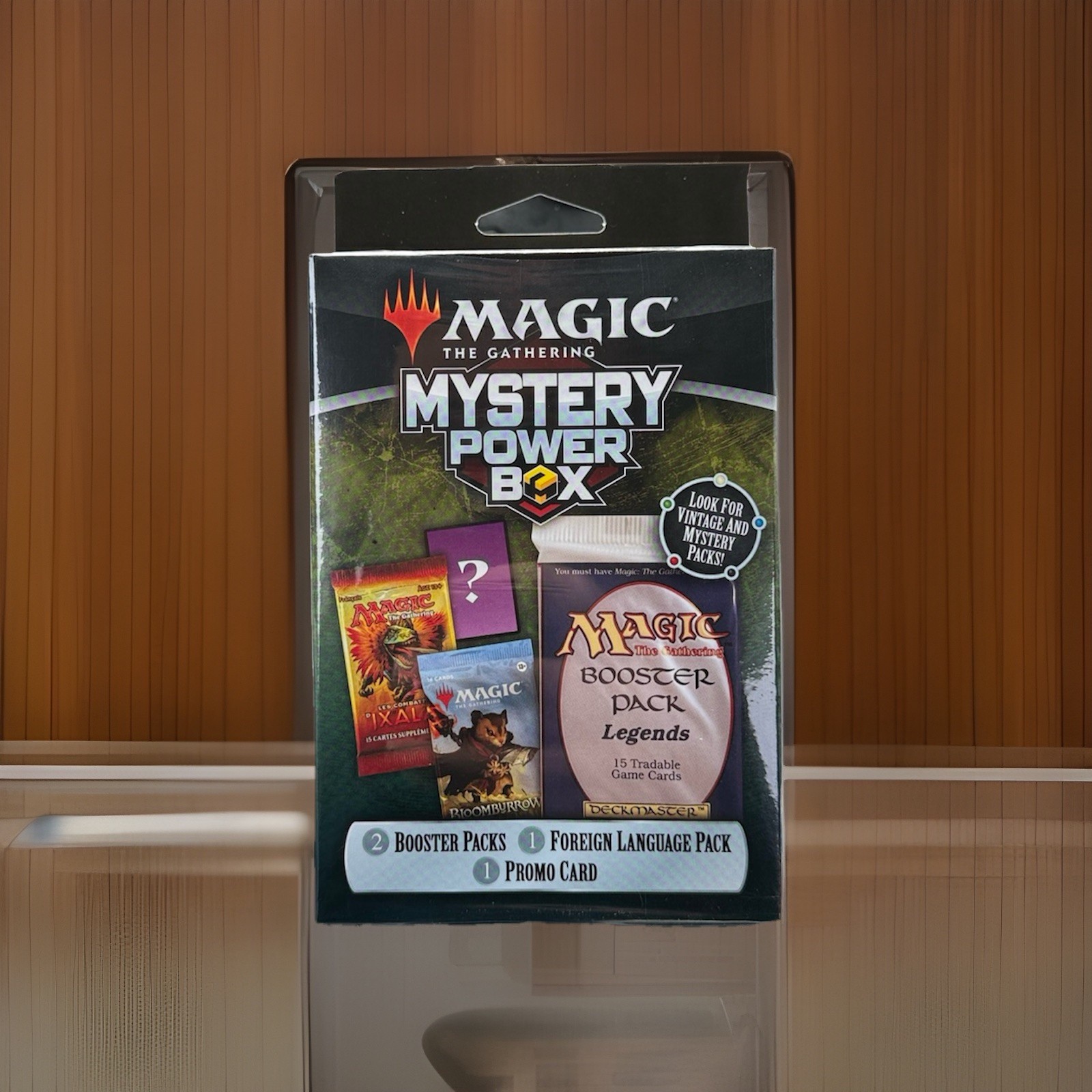 Magic MTG Mystery Power Box Sealed | 2 Booster Packs 1 Foreign Pack 1 Promo Card