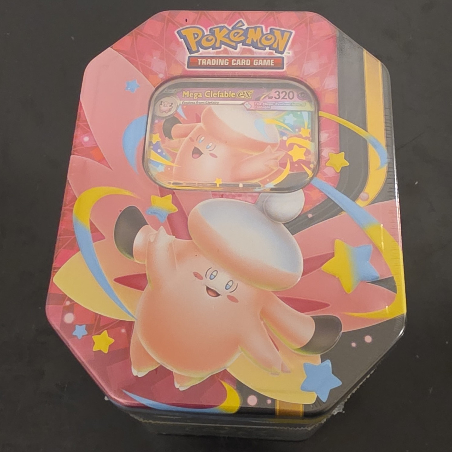 Pokémon TCG Mega Evolution Pokémon ex Tin Mega Clefable ex Promo English