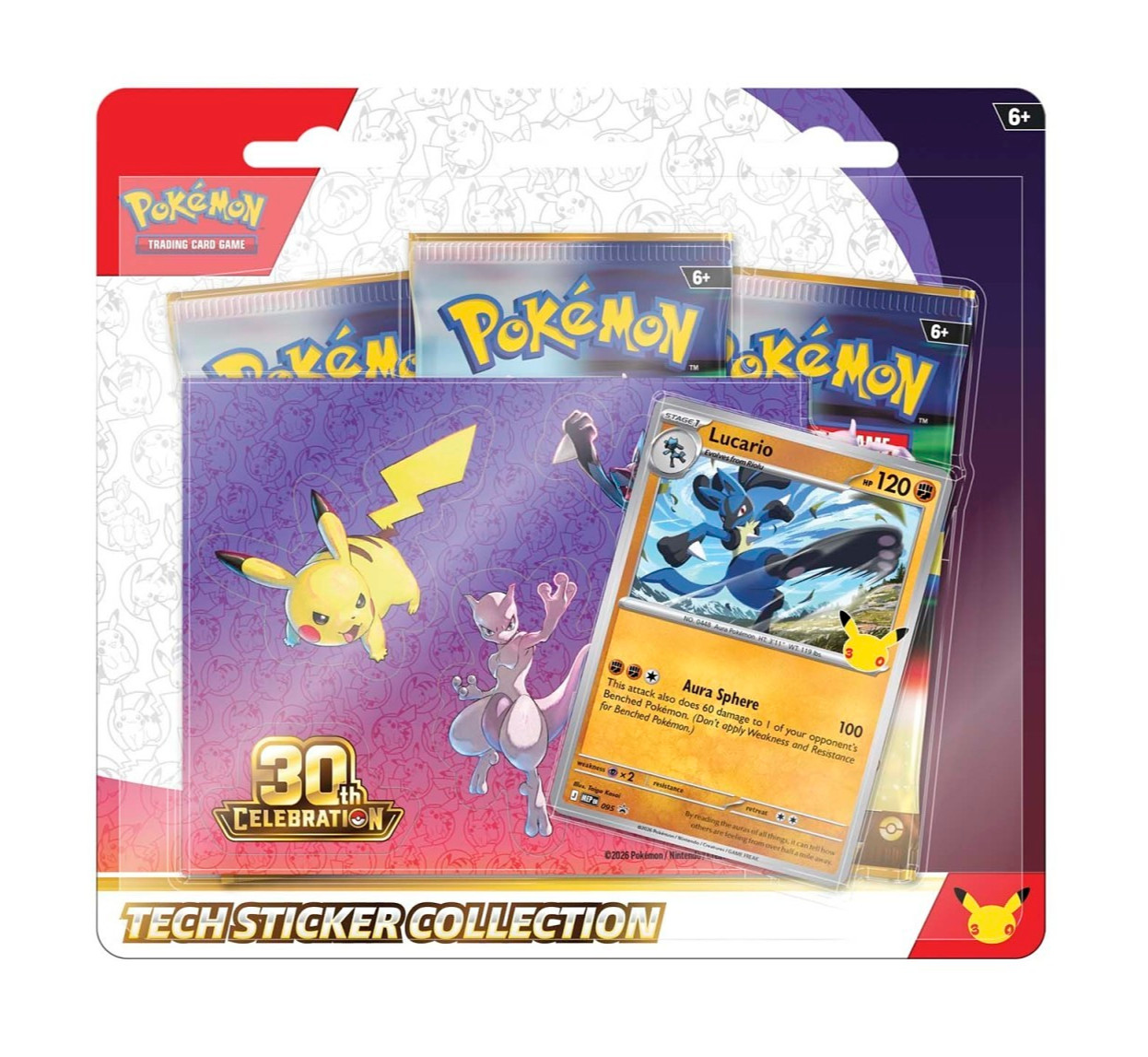 Pokemon Center 30th Celebration Tech Sticker Collection Lucario *PREORDER*