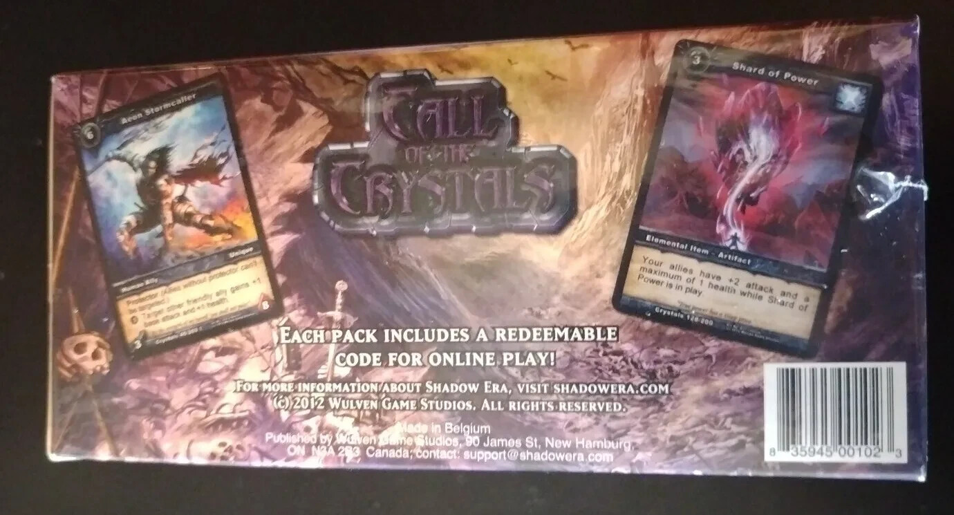SHADOW ERA TCG CALL OF THE CRYSTALS BOOSTER BOX NEW SEALED 24 PACKS PER BOX .
