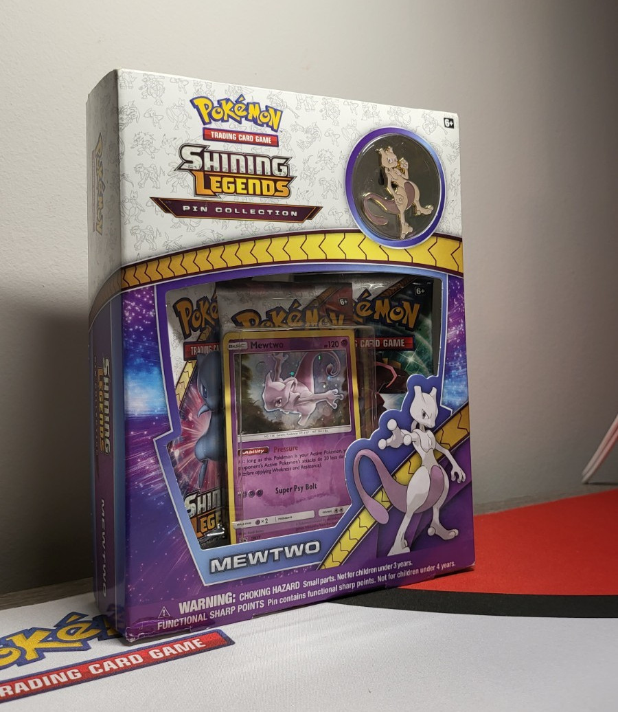 Pokémon TCG Shining Legends Pin Collection Box Mewtwo English 2017