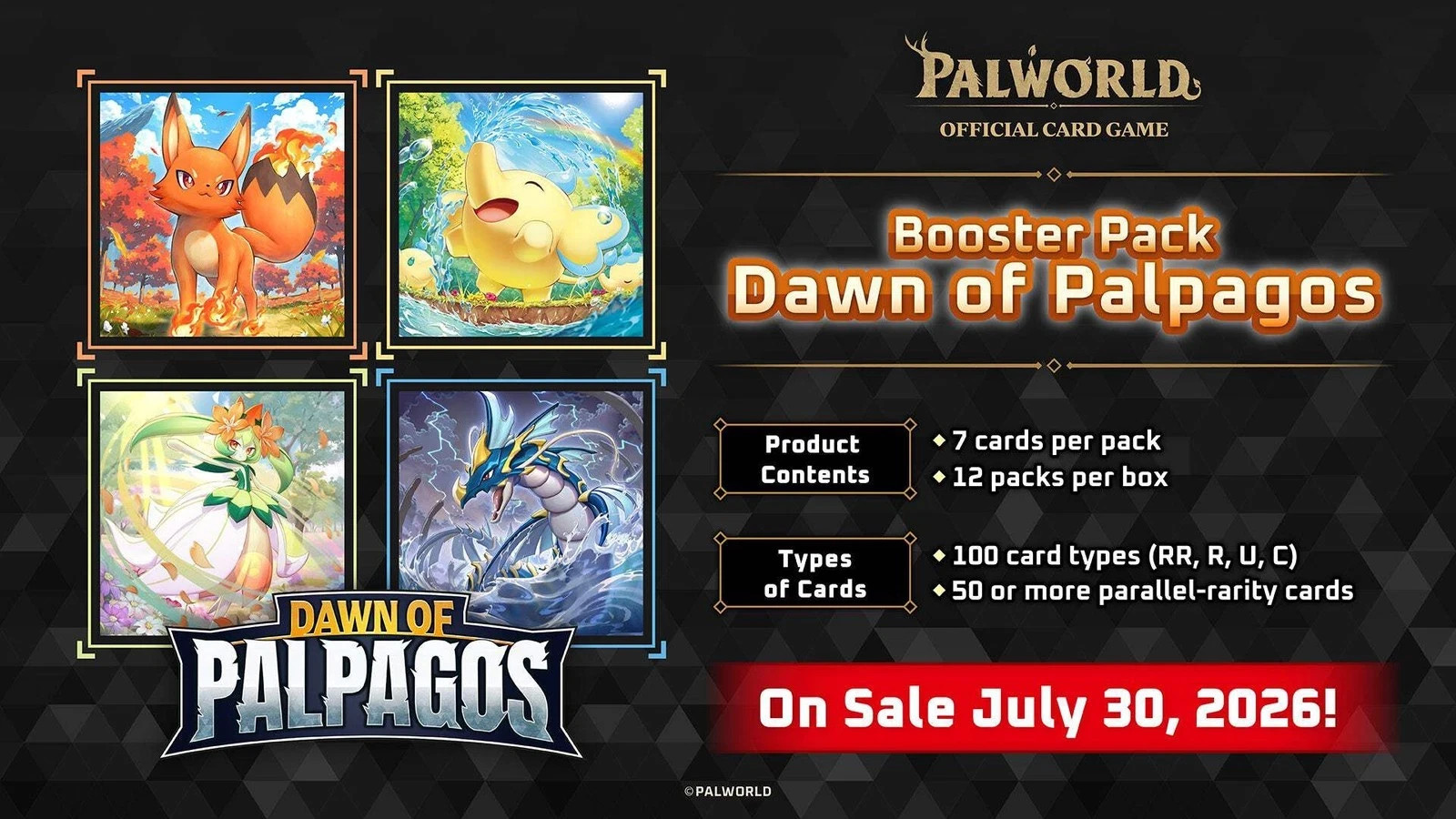 Palworld TCG: Dawn of Palpagos Booster Box Sealed Ships 7/30