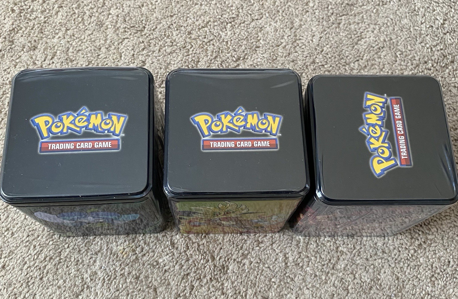 Pokemon cards Stacking Tins 2025 Q1 -Set of 3- SURGING SPARKS HTF