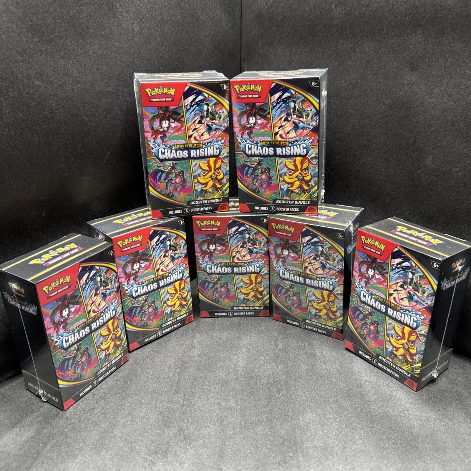 *NEW FACTORY SEALED Pokemon TCG Mega Evolution Chaos Rising Booster Bundle