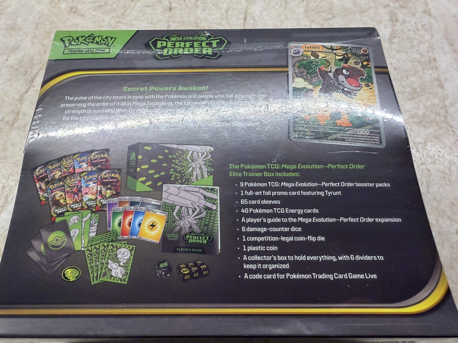 Pokemon TCG ME03 Perfect Order POR Elite Trainer Box ETB English Sealed Tyrunt