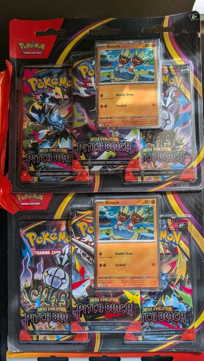 POKEMON TCG LOT Pitch Black 1 ETB,2) 3 Pack Blisters, 13 Evalution, 1 Trick ETC!