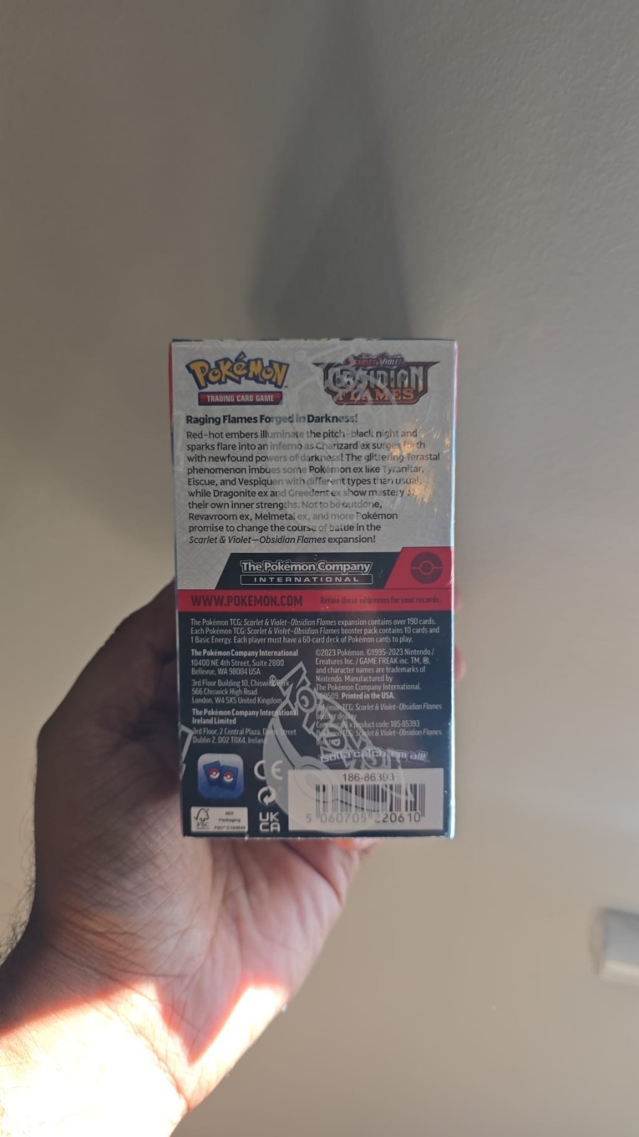 Pokemon Obsidian Flames Half Booster Box 18 Packs – New & Sealed