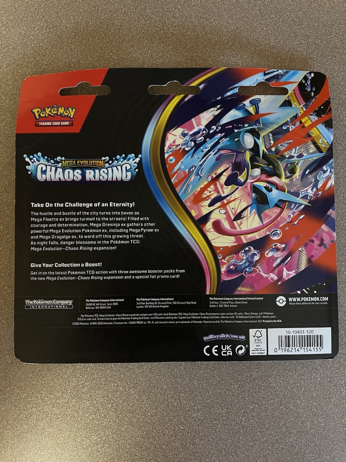 Pokemon x1 Chaos Rising (ME04) 3 Pack Blister Factory Sealed Charmelon Promo