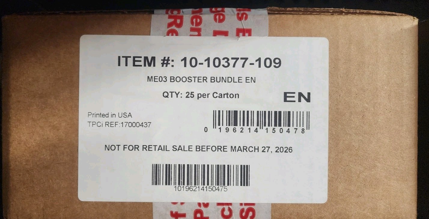 🔥PERFECT ORDER Sealed 25 Booster Bundle CASE (150 Packs Pokemon Cards) ME03🔥