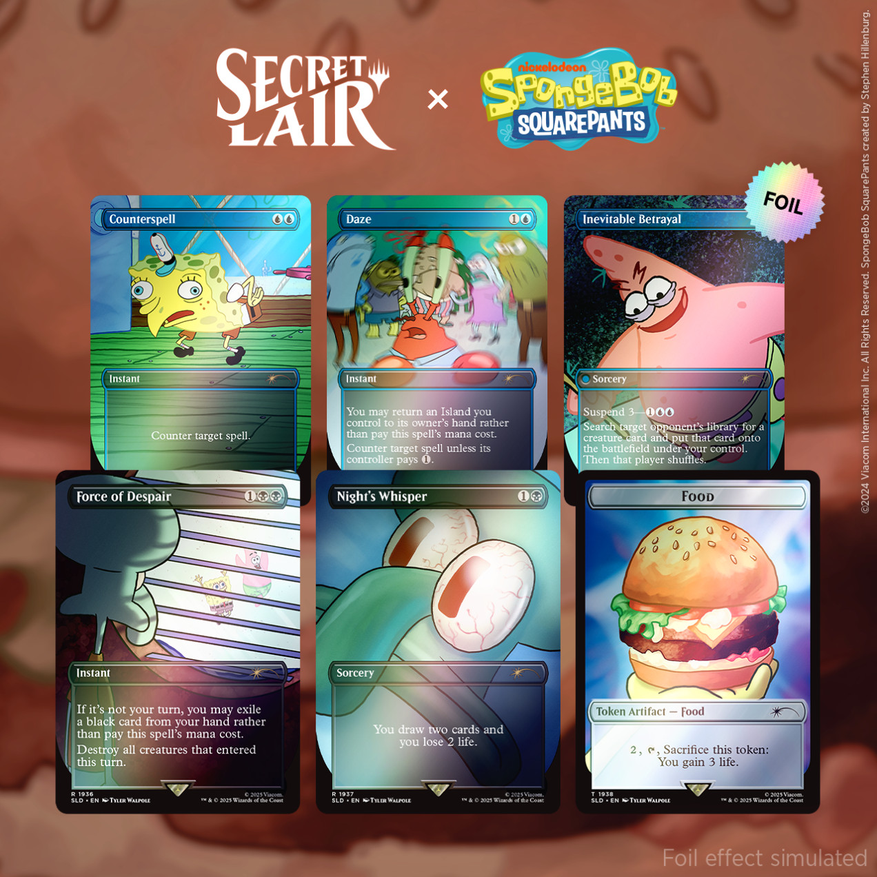 MTG Secret Lair x SpongeBob SquarePants Internet Sensation Foil