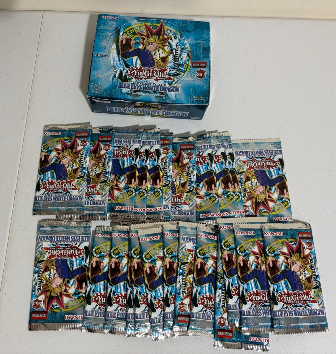 YuGiOh 25th Anniversary Legend of Blue Eyes White Dragon OPENED SEE DESCRIPTION