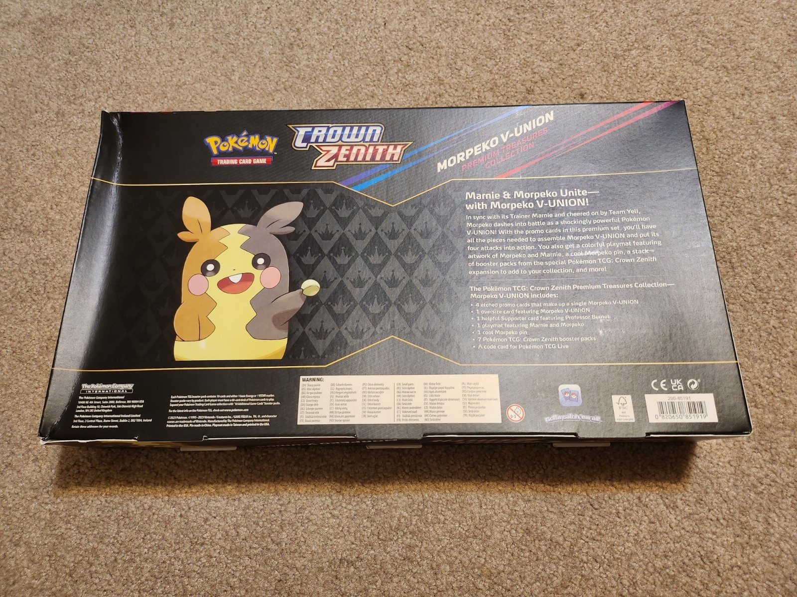 Pokemon Crown Zenith Morpeko V-Union Premium Treasures Collection (Sealed)