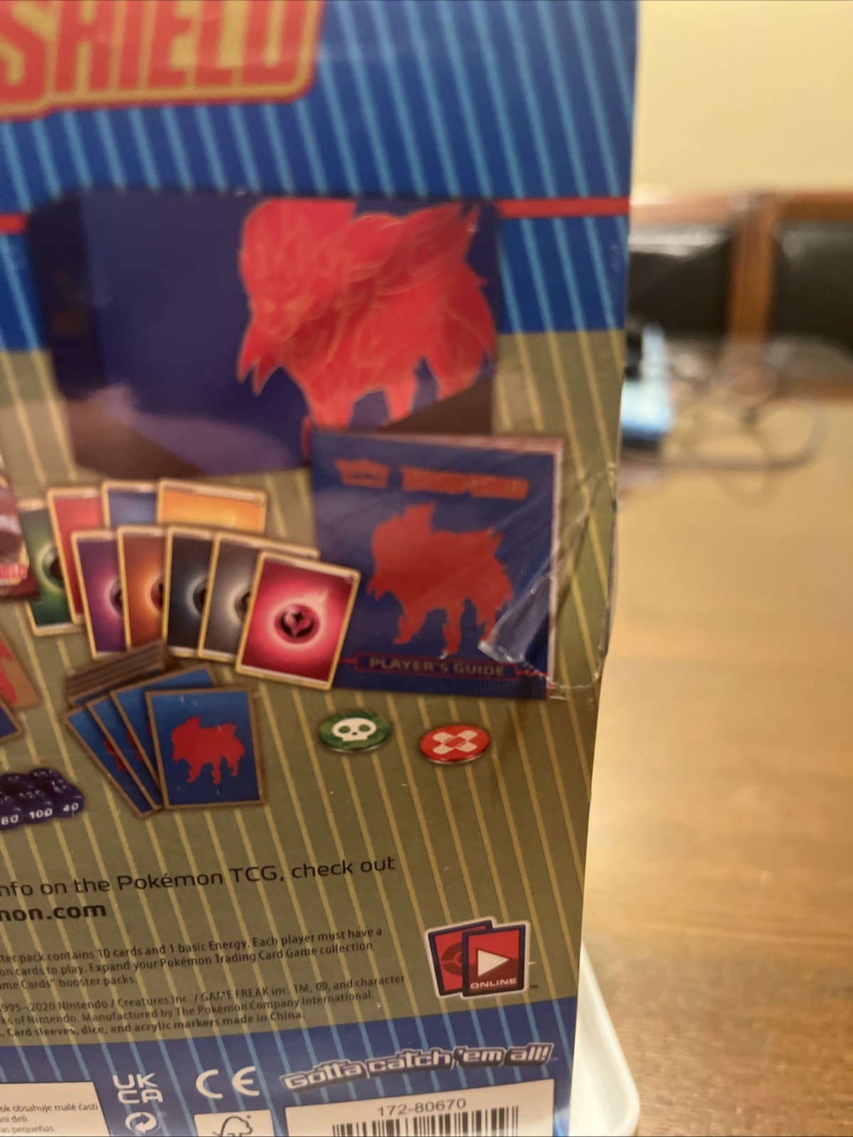 Pokemon Sword and Shield Base Set ETB Elite Trainer Box (small tear)