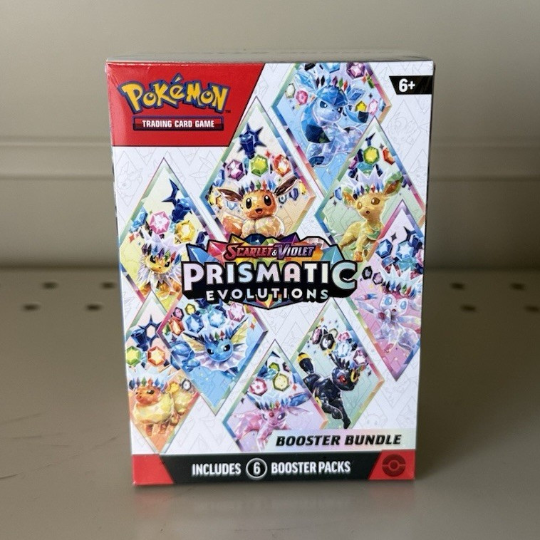 Pokémon TCG Prismatic Evolutions Booster Bundle Box – 6 Booster Packs, English