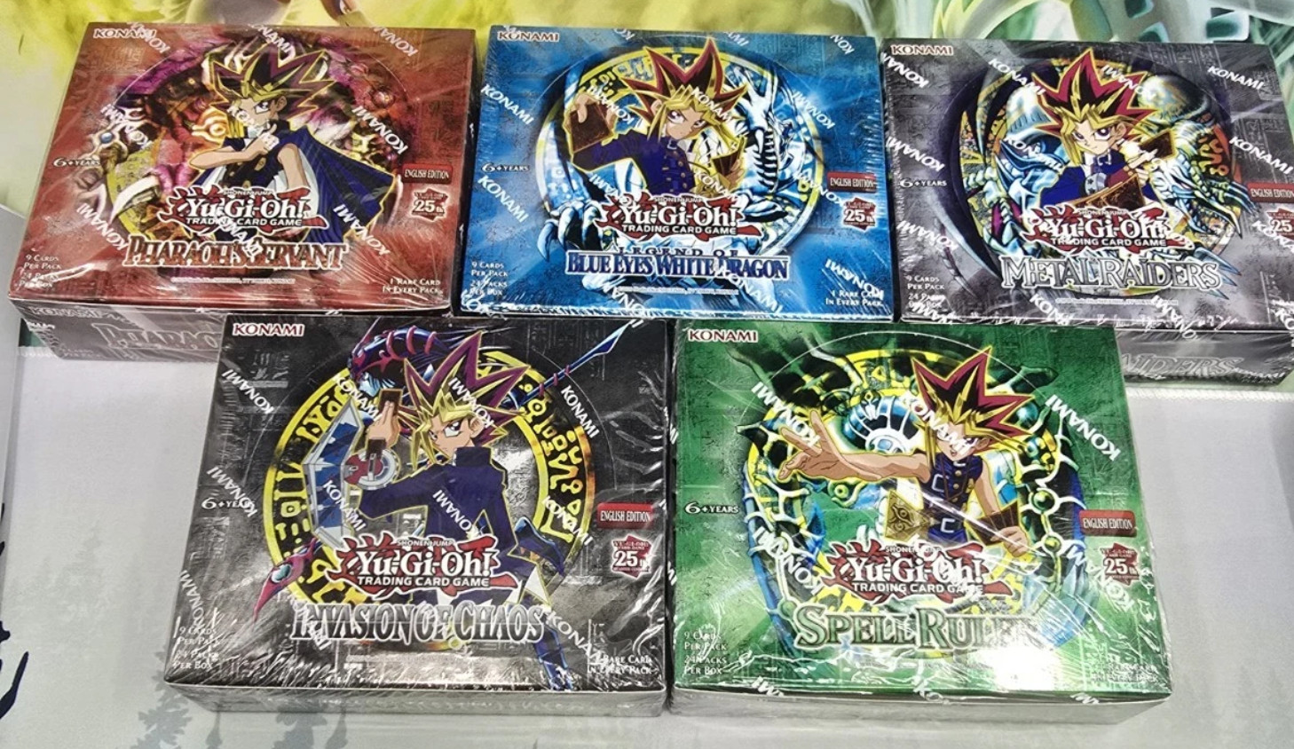 Yugioh 25th Anniversary Booster Box Set of 5 – Legend Blue Eyes White Dragon Lot