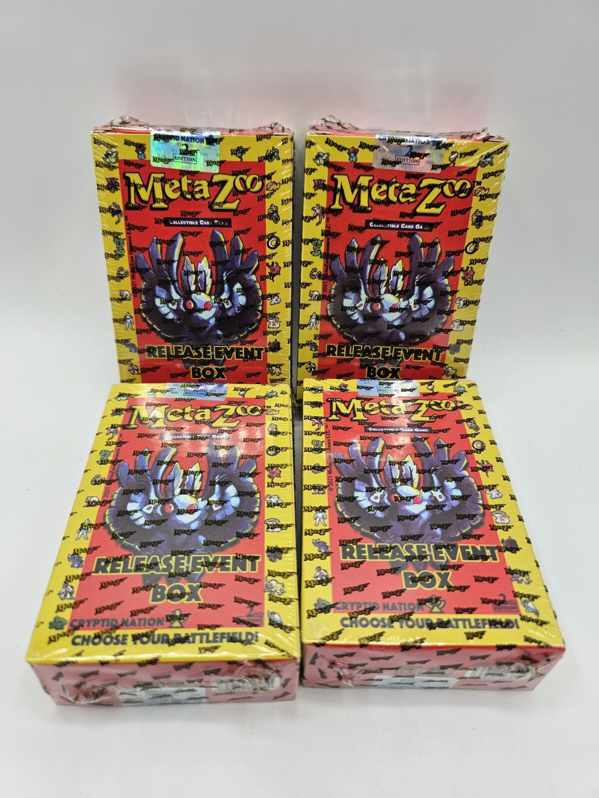MetaZoo Cryptid Nation Release Event Box 2nd Edition Lot of 4 Sealed