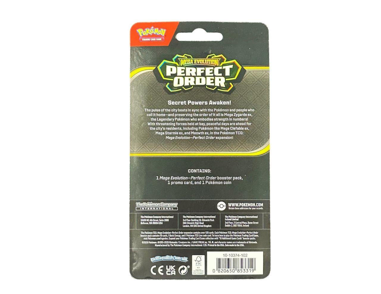 Pokemon Mega Evolution Perfect Order Checklane Blister Pack