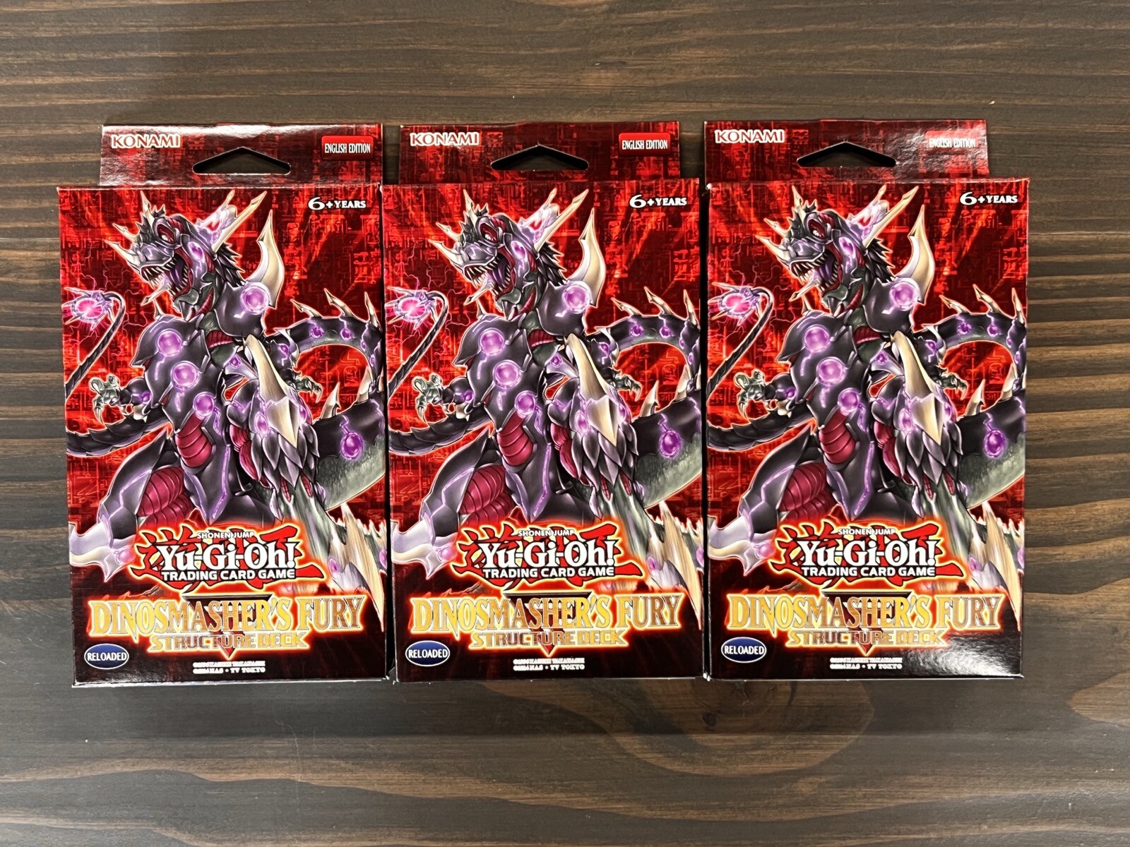 Yugioh x3 Dinomashers Fury Structure Decks Brand New Factory Sealed!