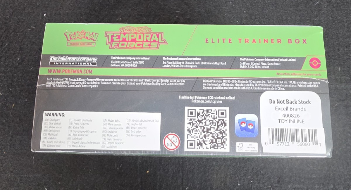 Pokémon Scarlet & Violet Temporal Forces Elite Trainer Box Iron Leaves sealed