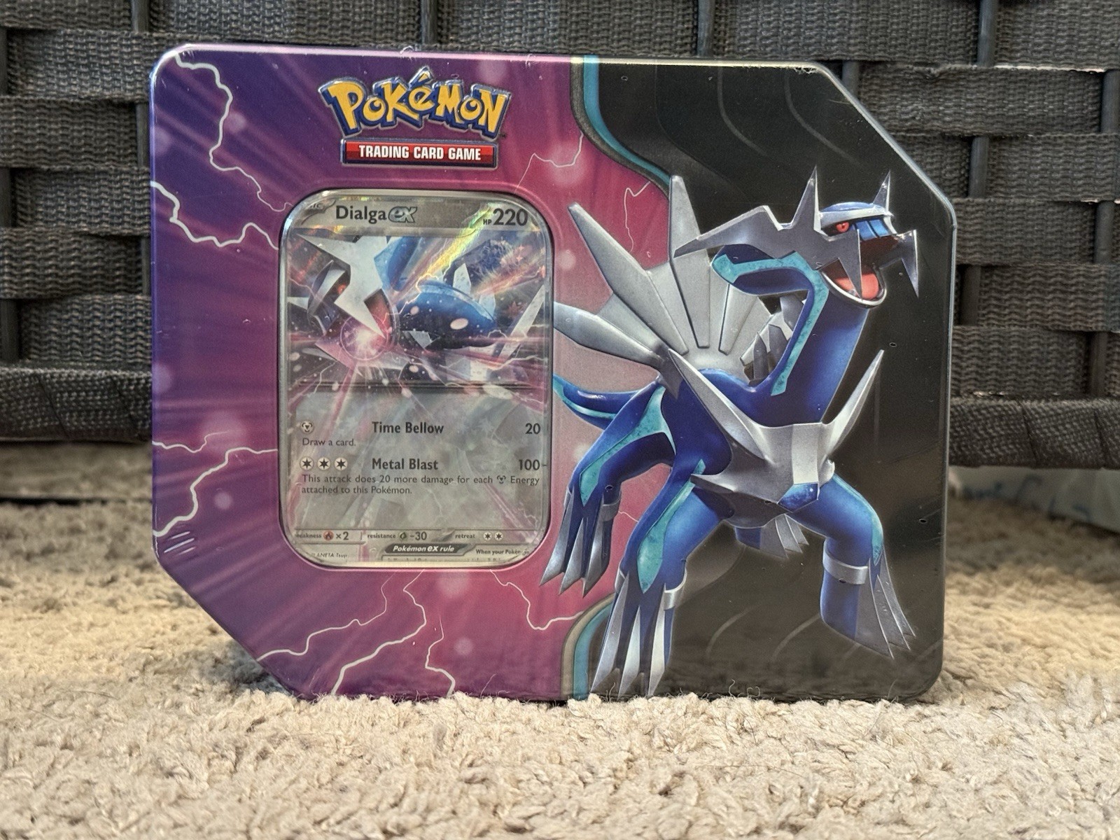 5-PACK U.S. VERSION Pokemon TCG Azure Legends Tin Dialga (Surging/Obsidian)
